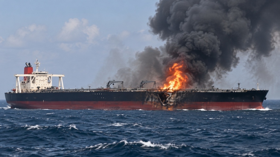 Persian Gulf: Attack on Greek tanker carrying 2 million barrels of Iraqi fuel oil