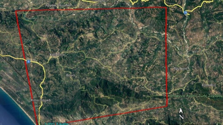 Υπηρεσία Copernicus: Ενεργοποιήθηκε για την άμεση χαρτογράφηση της περιοχής των Κρεστένων Ηλείας