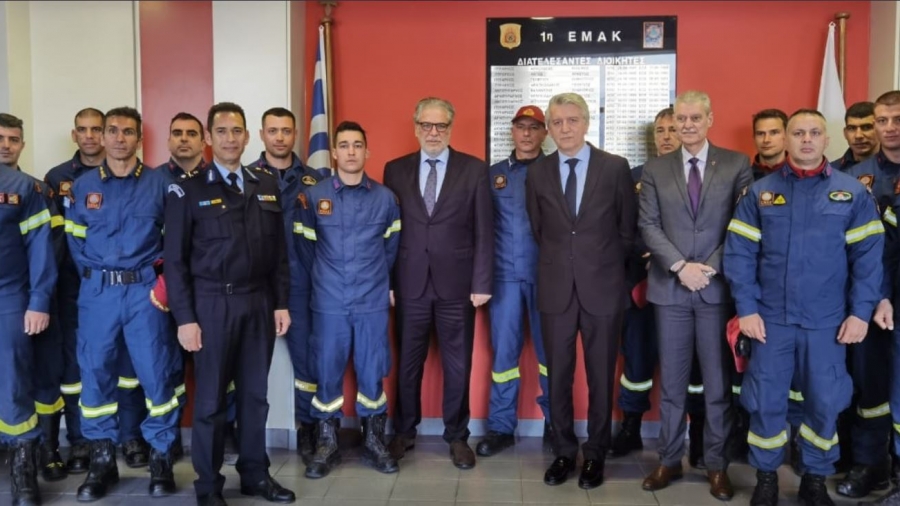 Tον πρέσβη της Τουρκίας στην Αθήνα υποδέχτηκε στις εγκαταστάσεις της ΕΜΑΚ ο Στυλιανίδης