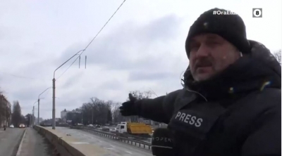 Ουκρανία: Έκρηξη τη στιγμή που ο ανταποκριτής του OPEN στο Κίεβο ήταν στον αέρα