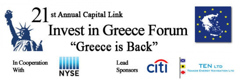 21ο Ετήσιο Capital Link Invest in Greece Forum
