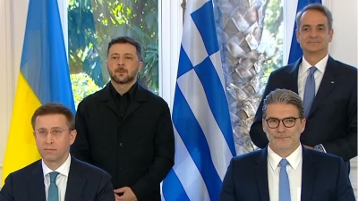 Υπογραφή ενεργειακής συμφωνίας Ελλάδας - Ουκρανίας παρουσία Guilfoyle, Μητσοτάκη και Zelensky