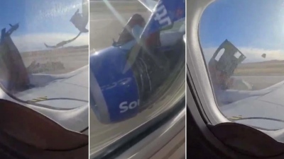 Νέα βλάβη με Boeing: Η στιγμή που ξεκολλάει κάλυμμα κινητήρα εν πτήσει