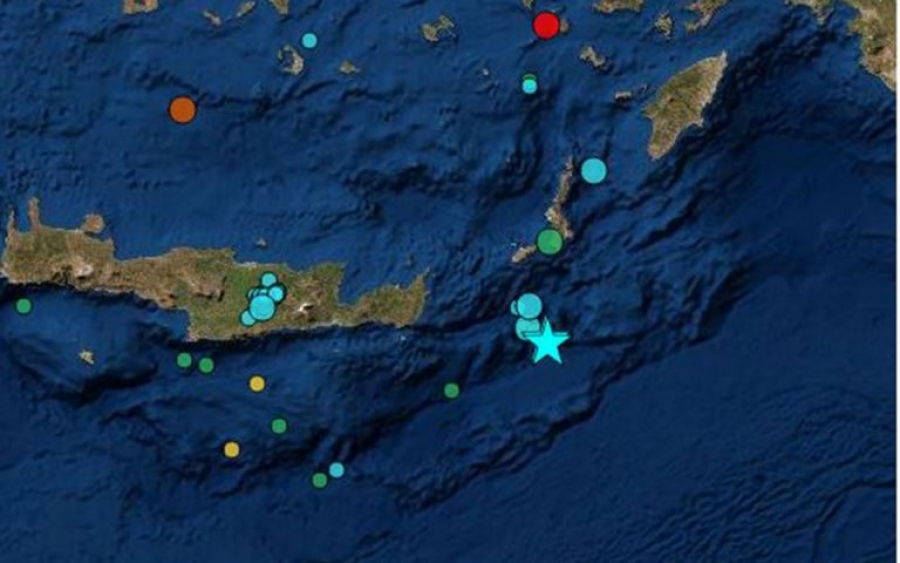 Δεύτερος ισχυρός σεισμός 5,4 Ρίχτερ νοτιοδυτικά της Κρήτης