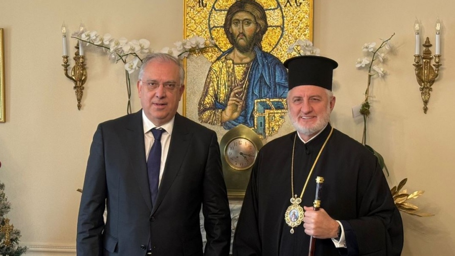 Στη Νέα Υόρκη ο  Θεοδωρικάκος - Συνάντηση  με τον Αρχιεπίσκοπο Αμερικής Ελπιδοφόρο