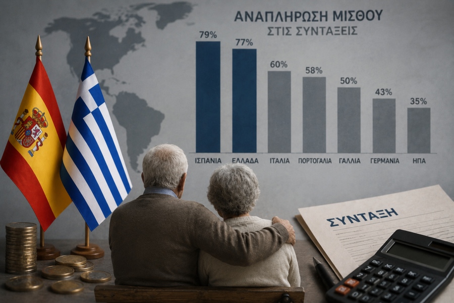 Ανατροπή στα συνταξιοδοτικά δεδομένα: Η Ελλάδα 2η παγκοσμίως με 79,6% αναπλήρωση – Ποιοι κερδίζουν και ποιοι μένουν εκτός