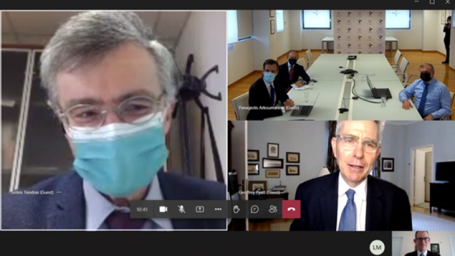 ΕΟΔΥ: Ενημέρωση του Αμερικανού πρέσβη G. Pyatt για την αντιμετώπιση της πανδημίας – Συνεργασία με το CDC