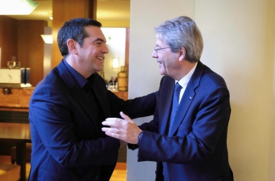 Συνάντηση Τσίπρα - Gentiloni με φόντο την αξιοποίηση της Ευρωπαϊκής Πράσινης συμφωνίας
