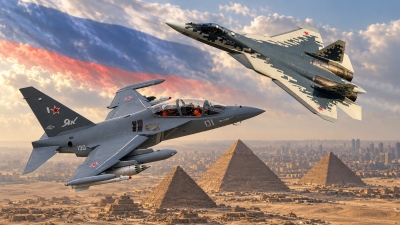 Δέος - Οι Ρώσοι αποκάλυψαν τα νέα Yak-130M και Su-57E στην Αίγυπτο