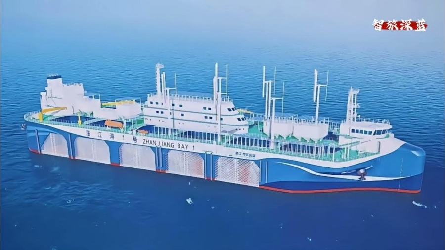 Τρομερή παγκόσμια κινεζική πρωτοπορία - Παραδόθηκε το πρώτο, «έξυπνο», πλοίο ιχθυοκαλλιέργειας ανοιχτής θαλάσσης