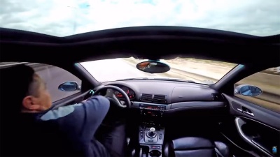 Οδηγός M3 κινείται σαν κυνηγημένος και πέφτει στις μπαριέρες