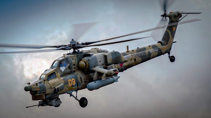 Ρωσικό ελικόπτερο Mi -28NM χτύπησε με σφοδρά πυρά ουκρανική φάλαγγα στο Kursk