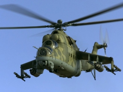 «Σκόνη» ελικόπτερο Mi-24 των ουκρανικών Ενόπλων Δυνάμεων στην περιοχή Rabotino