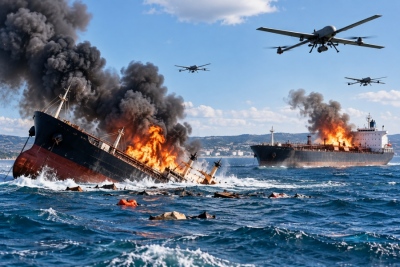 Drones sink ship off Bulgaria in Black Sea NATO alert