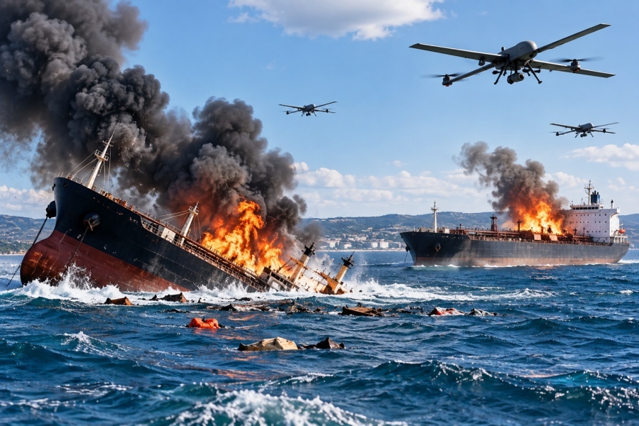 Drones sink ship off Bulgaria in Black Sea NATO alert