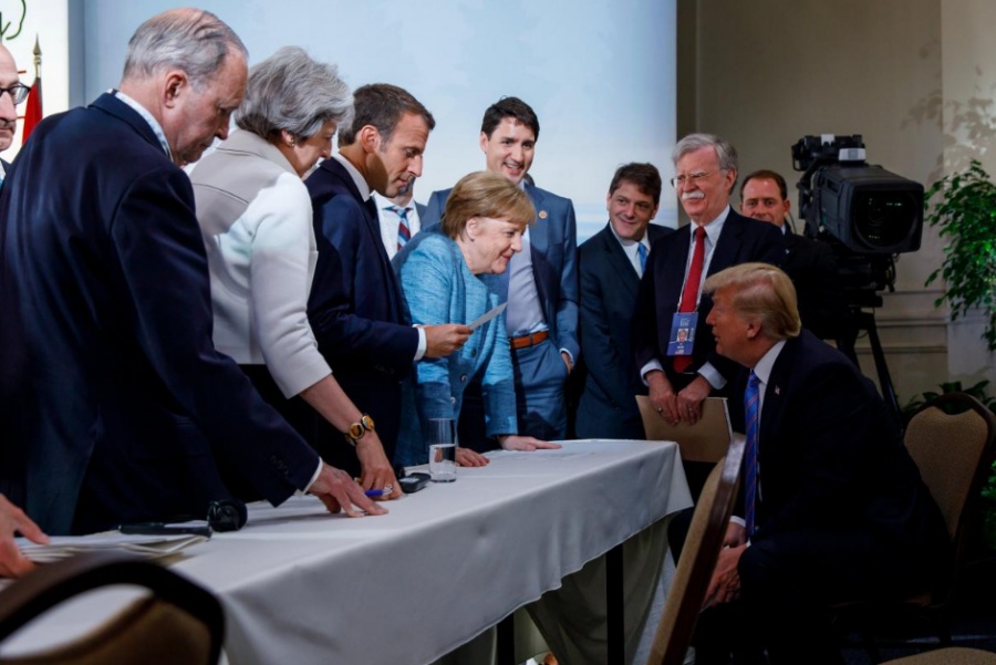Οι «πληγές» της αποτυχημένης συνόδου των G7 – Επισήμως μέτωπο κατά του Trump συστήνουν Γαλλία και Γερμανία