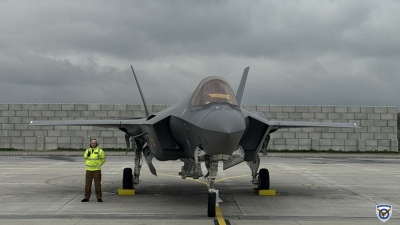 Ο Αρχηγός της Πολεμικής Αεροπορίας στην τελετή παραλαβής του πρώτου F-35 από το Βέλγιο