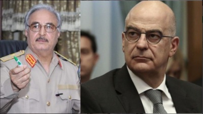 Ιδιωτική συνάντηση απόψε (16/1) Δένδια - Haftar