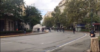 Ένταση στο κέντρο της Αθήνας