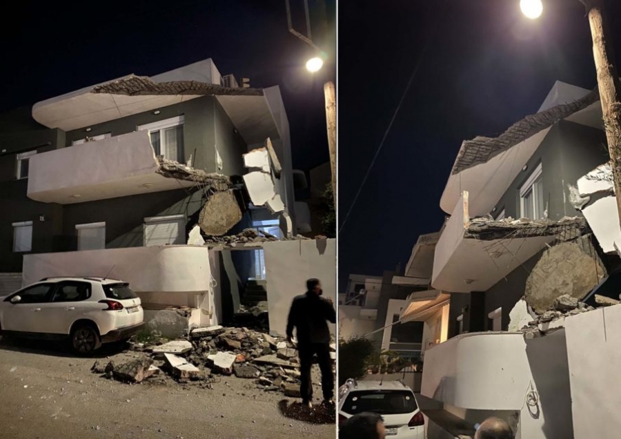 Ηράκλειο: Κατέρρευσε μπαλκόνι – «Από θαύμα δεν θρηνήσαμε θύματα»