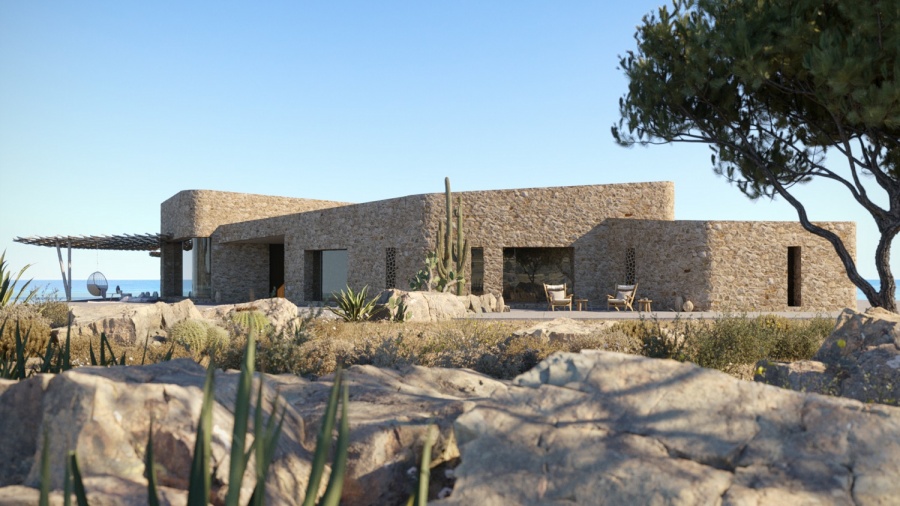 ACTIVE MATERIALITY: Συγκρότημα εξοχικών κατοικιών στην Πελοπόννησοαπό από την Potiropoulos + Partners