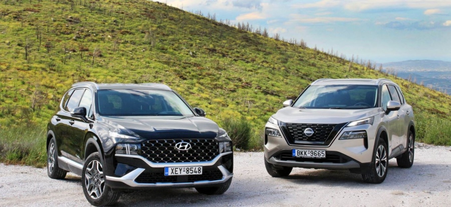 Συγκριτική δοκιμή: Hyundai Santa Fe PHEV vs Nissan X - Trail e -power e - 4orce