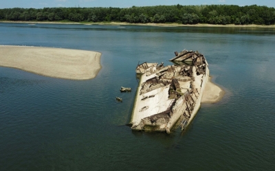 Σερβία:Η στάθμη του Δούναβη πέφτει και αποκαλύπτονται πολεμικά πλοία του Β' Παγκοσμίου Πολέμου