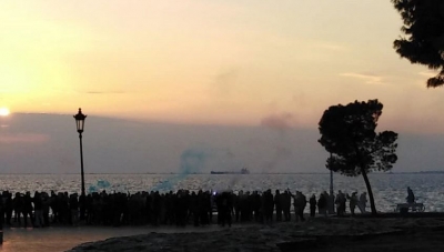 Θεσσαλονίκη: Διαδήλωση κατά του lockdown στον Λευκό Πύργο