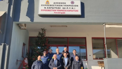 Στην Καρδίτσα ο Τσιάρας - Επίσκεψη στην Πυροσβεστική Υπηρεσία και την Αστυνομική Διεύθυνση Καρδίτσας