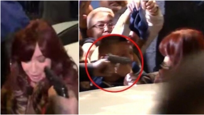 Αργεντινή - Η στιγμή που άνδρας σημαδεύει με όπλο στο κεφάλι την αντιπρόεδρο, Cristina Kirchner