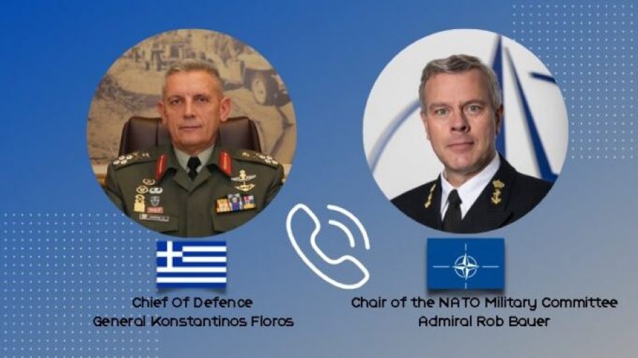 Τηλεφωνική επικοινωνία Φλώρου με πρόεδρο της Στρατιωτικής Επιτροπής του ΝΑΤΟ – Τι συζητήθηκε με φόντο τη Σύνοδο στις 10/5