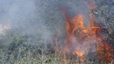Σκληρή μάχη με τις φλόγες στα Πιέρια όρη – Ενισχύονται οι επίγειες δυνάμεις της Πυροσβεστικής