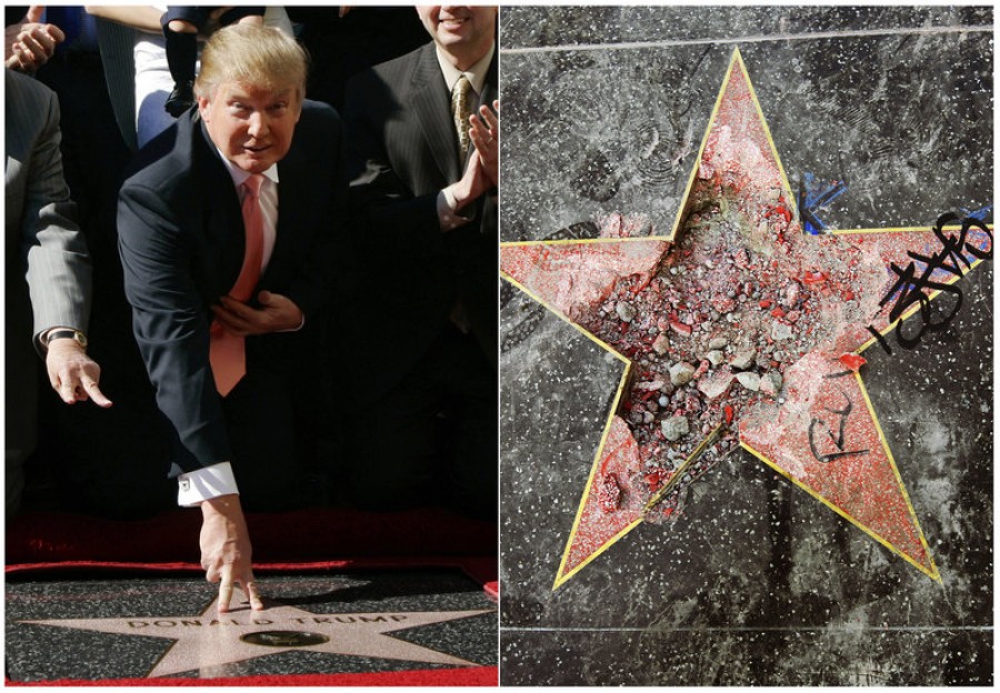 Χόλιγουντ: Κάγκελα γύρω από το αστέρι του Trump μετά από αλλεπάλληλους βανδαλισμούς