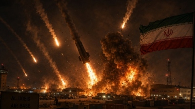 Massive Iranian missile attack on US bases in Kuwait as IRGC issues ultimatum warning of war's fire