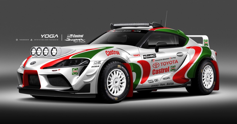 Όταν μια Castrol Toyota GR Supra GT-Four συνάντησε μια WRC Celica