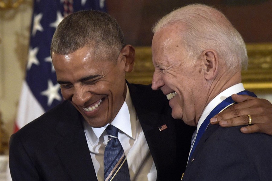Ο Barack Obama στο πλευρό του Joe Biden στην συγκέντρωση του Σάββατου, 31 Οκτωβρίου