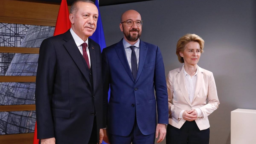Η συνάντηση Michel, von der Leyen με Erdogan (6/4) - Στο τραπέζι προσφυγικό και οικονομικές σχέσεις