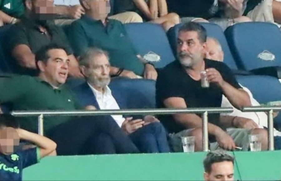 Η «επιστροφή» του Αλέξη Τσίπρα - Δπλα σε Γιώργο Βαρδινογιάννη και Βασίλη Μπισμπίκη στο Παναθηναϊκός-Μπράγκα