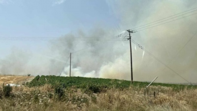 Μαγνησία: Φωτιά στο Βελεστίνο - Στα σπίτια έχουν φτάσει οι φλόγες, εστάλη μήνυμα 112