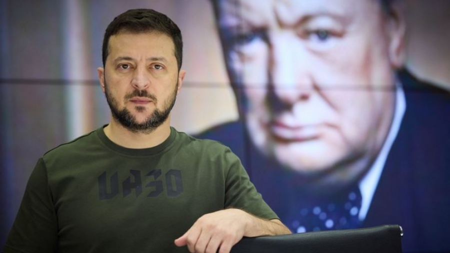 O Zelensky τρελάθηκε – Κάθισε στην καρέκλα του Winston Churchill και τόνισε ότι αισθάνεται Winston Churchill