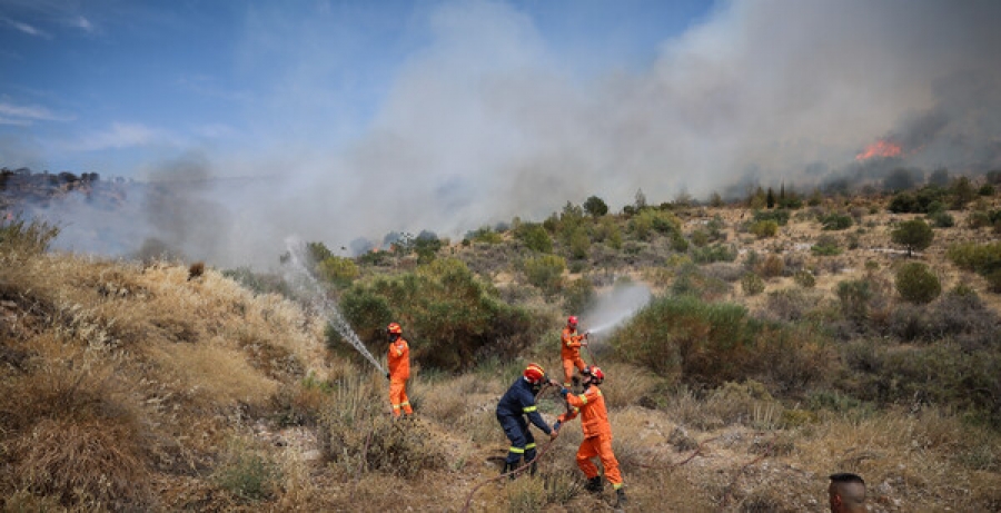 Νέα φωτιά στα Μέγαρα Αττικής - Στις φλόγες οικοπεδικοί χώροι στο Πυργάρι
