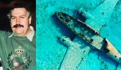 Εντυπωσιακές εικόνες από το βυθισμένο αεροπλάνο του Escobar που μετέφερε ναρκωτικά