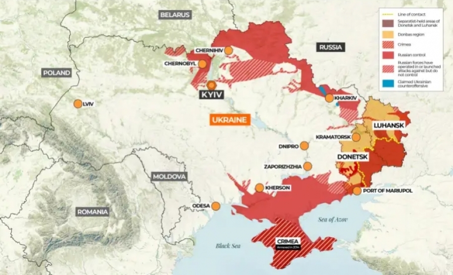 Ουκρανία: Οι ρωσικές δυνάμεις κατέλαβαν τρεις πόλεις στην περιφέρεια του Donnetsk
