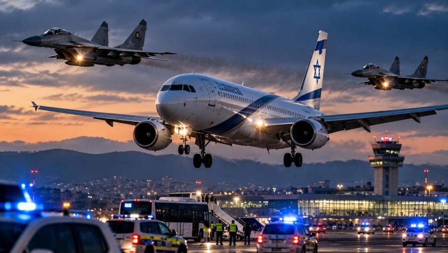 Συναγερμός σε πτήση από το Τελ Αβίβ: Αναγκαστική προσγείωση στη Σόφια λόγω απειλής για βόμβα – Συνοδεία μαχητικών MiG-29