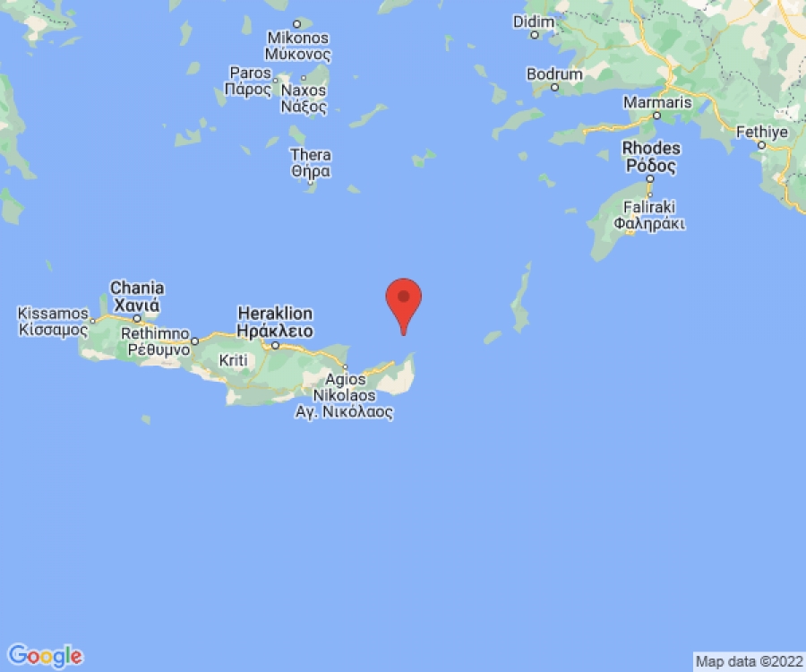 Σεισμός 4,1 Ρίχτερ στην Κρήτη – Στον θαλάσσιο χώρο βόρεια της Σητείας το επίκεντρο