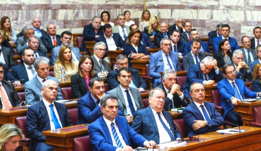 Πυρά Κυρανάκη - Βολουδάκη στην Κοινοβουλευτική Ομάδα της Νέας Δημοκρατίας κατά τεχνοκρατών υπουργών