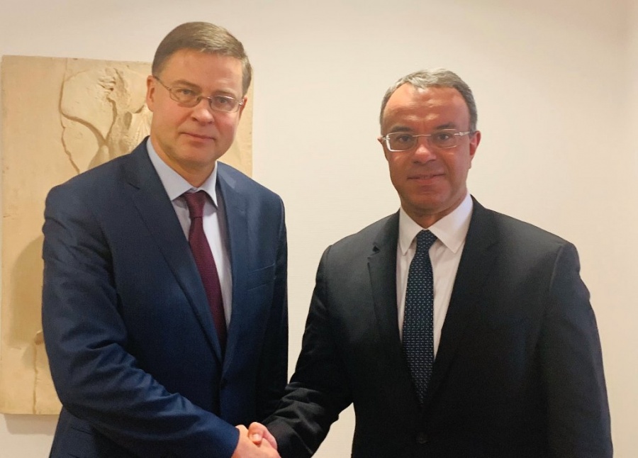 Συνάντηση Σταϊκούρα - Dombrovskis - Στο επίκεντρο μεταρρυθμίσεις και δημοσιονομική πολιτική