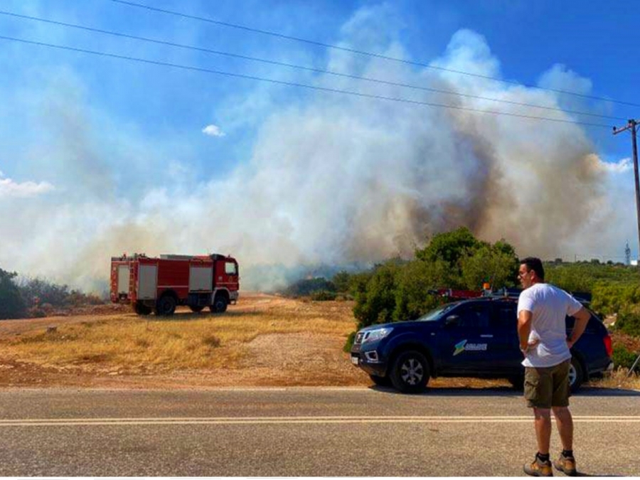 Ηλεία: Μάχη να μην περάσει η φωτιά στην Αρχαία Ολυμπία