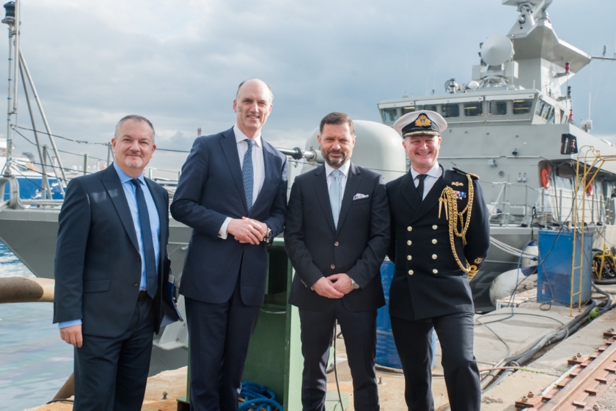 Βρετανική Αντιπροσωπεία, με Επικεφαλής τον Υφυπουργό Ευρωπαϊκών Υποθέσεων και τον Πρέσβη, επισκέφθηκε τα Ναυπηγεία Ελευσίνας