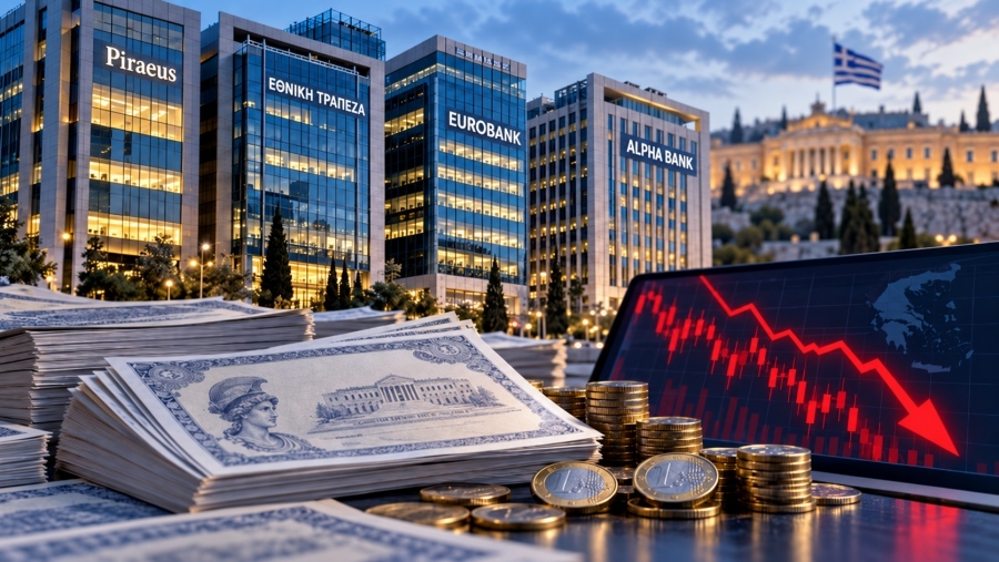 €79 billion bond bomb hits Greek banks with up to €1 billion accounting loss – Why windfalls tax would be a mistake